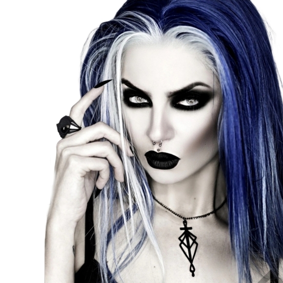 🆕️🆑️ ROGUE+WOLF LIGHT OVER DARK CHOKER | 3D Witch Spider Silk Blade Black - Picture 3 of 12